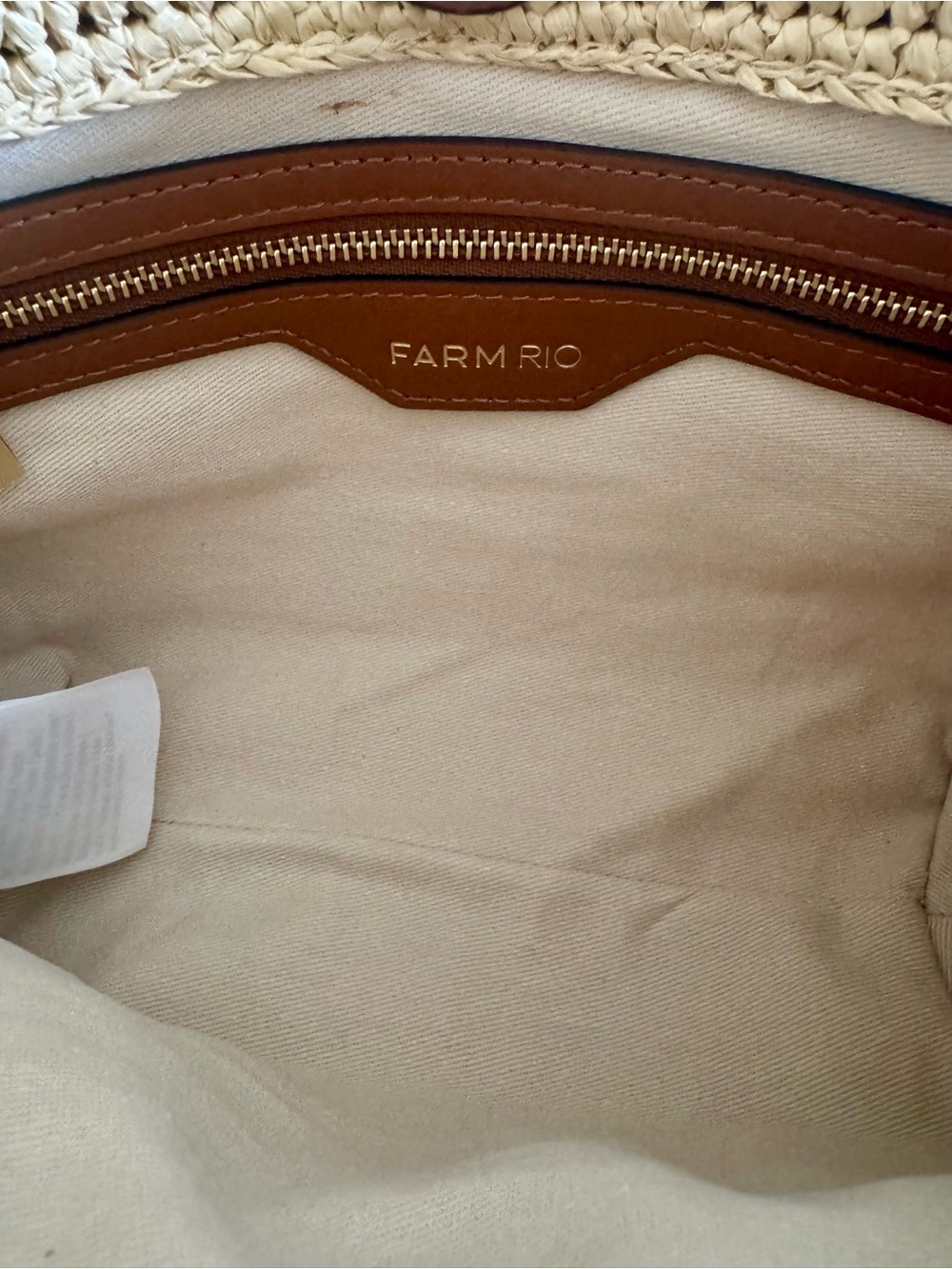 BRAND NEW FARM Rio Flower Raffia Shoulder Bag, NWT - Picture 7 of 8